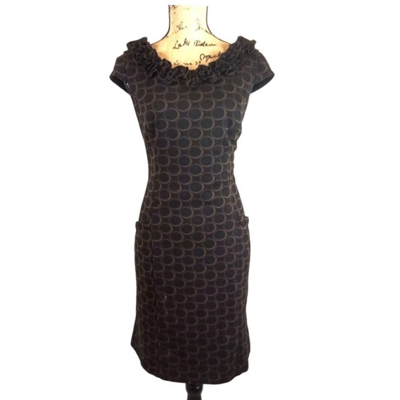 Sophia Christina Ruffle Cap Sleeve Knit Dress